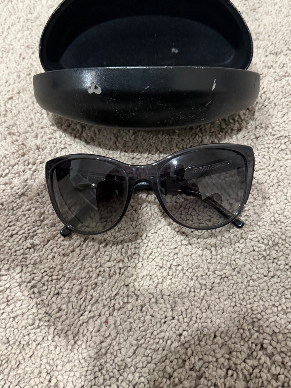Dolce and Gabbana Black Cat-Eye Women's Sunglasses